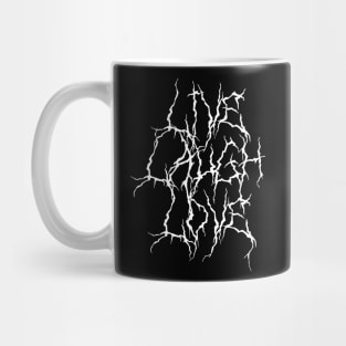 Live Laugh Love - Heavy Metal White Lightning Style Mug